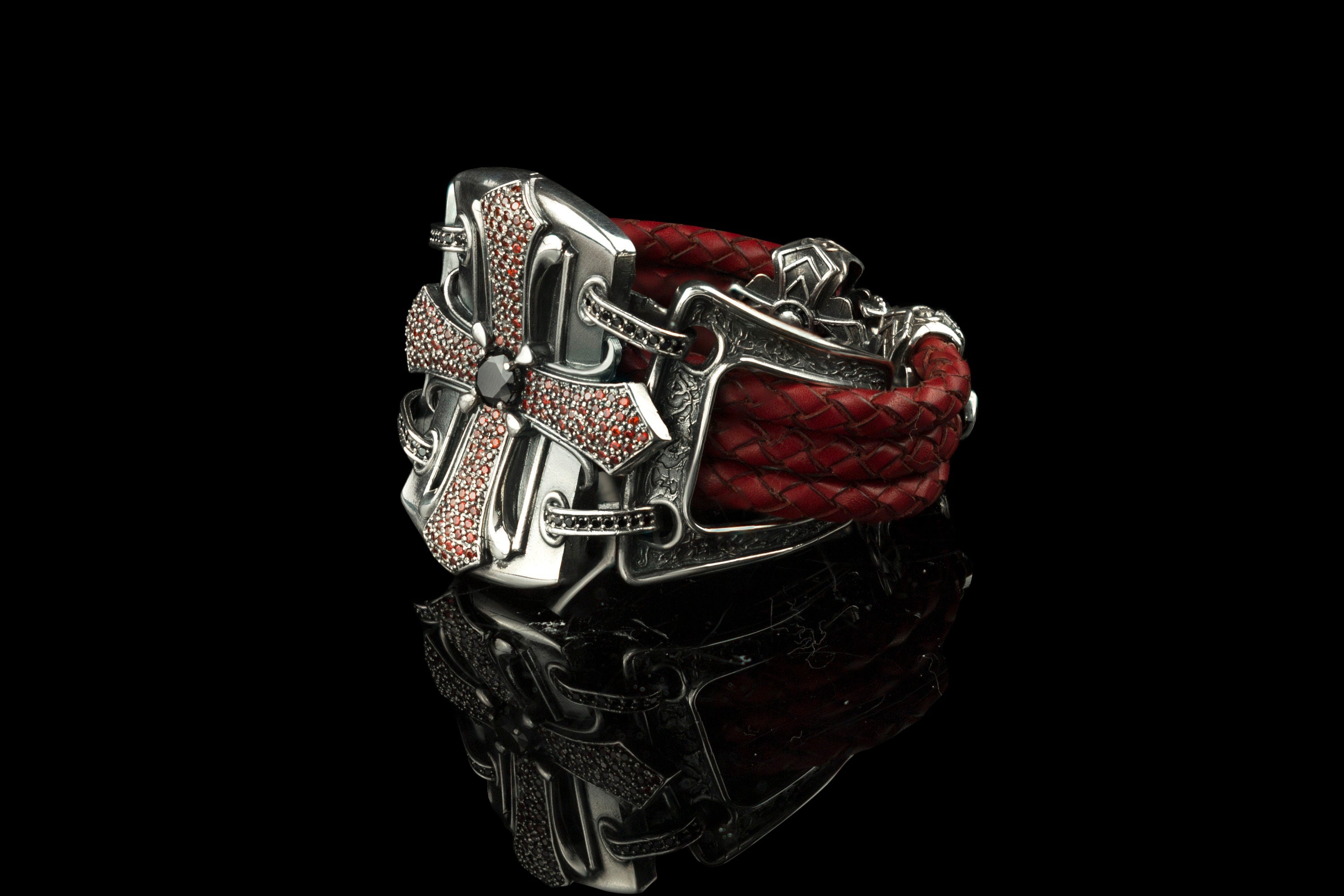 Gothic Women's Bracelet, Medieval Cross Bracelet