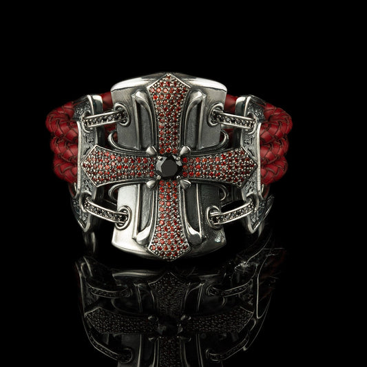 Gothic Women's Bracelet, Medieval Cross Bracelet
