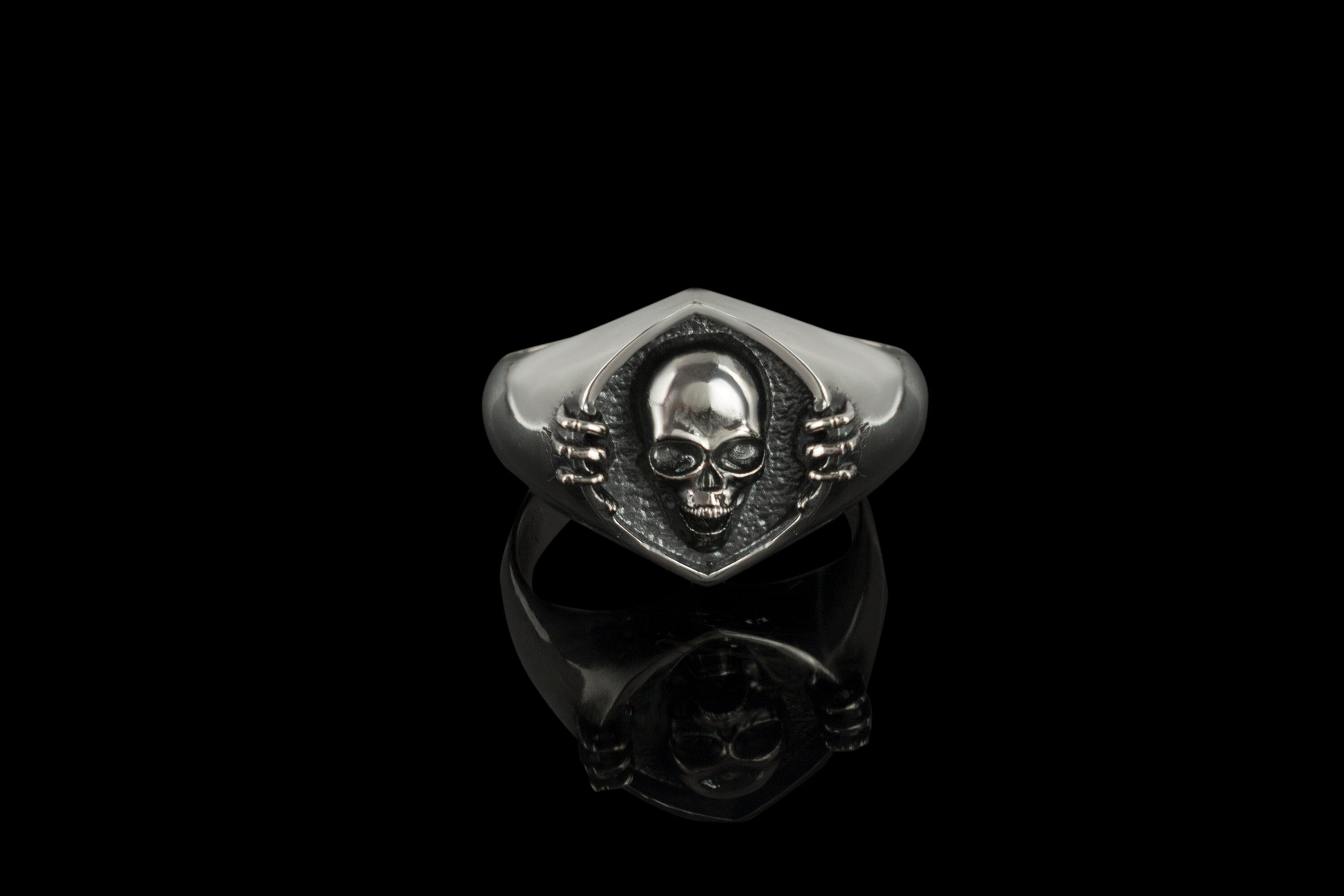 Skull ring Silver skull ring Biker jewelry Sterling silver 925 Men jewelry Mexican skull Zerren ring