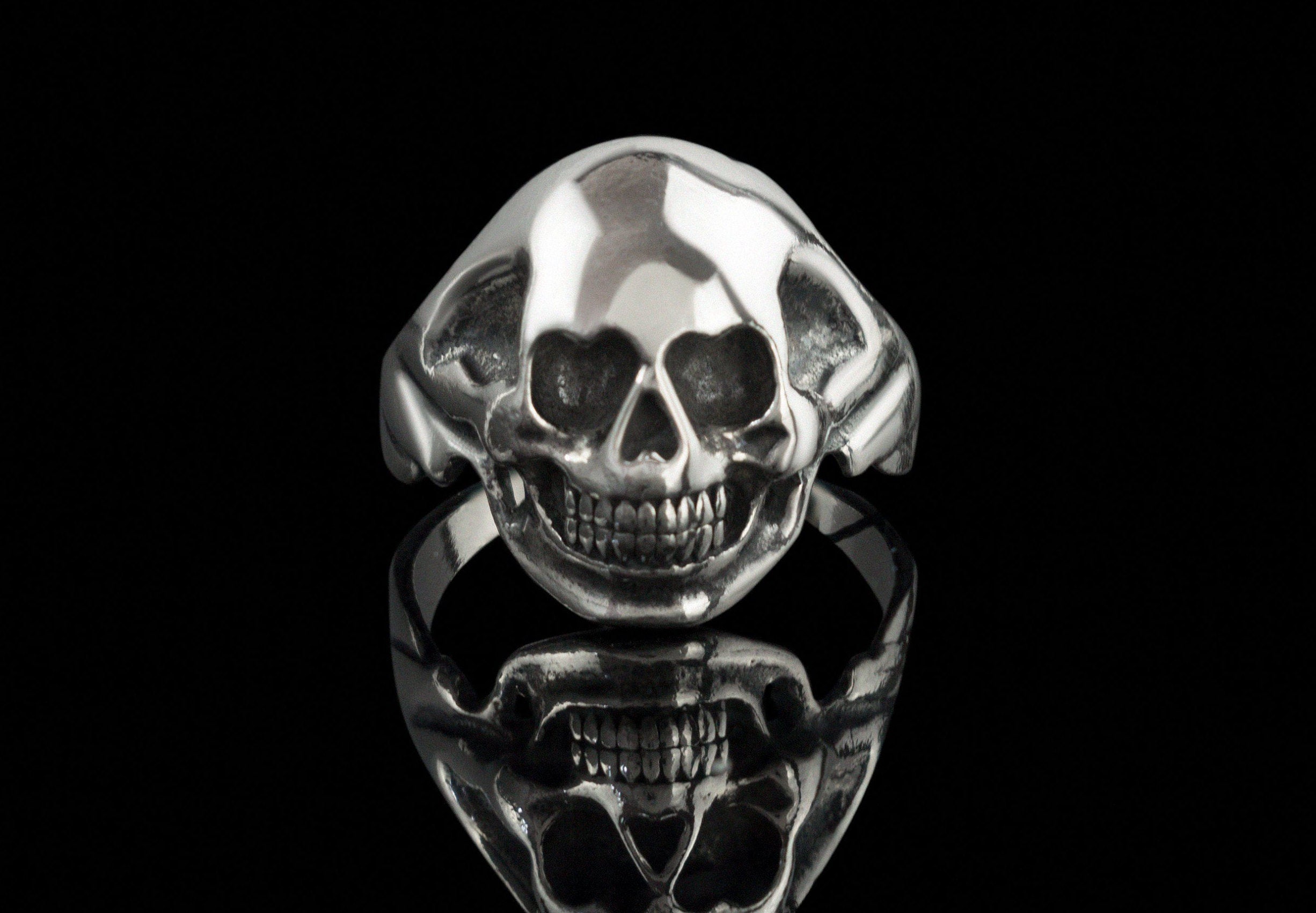 Skull ring Men's silver skull jewelry Biker accessories 12.5 size 13 size