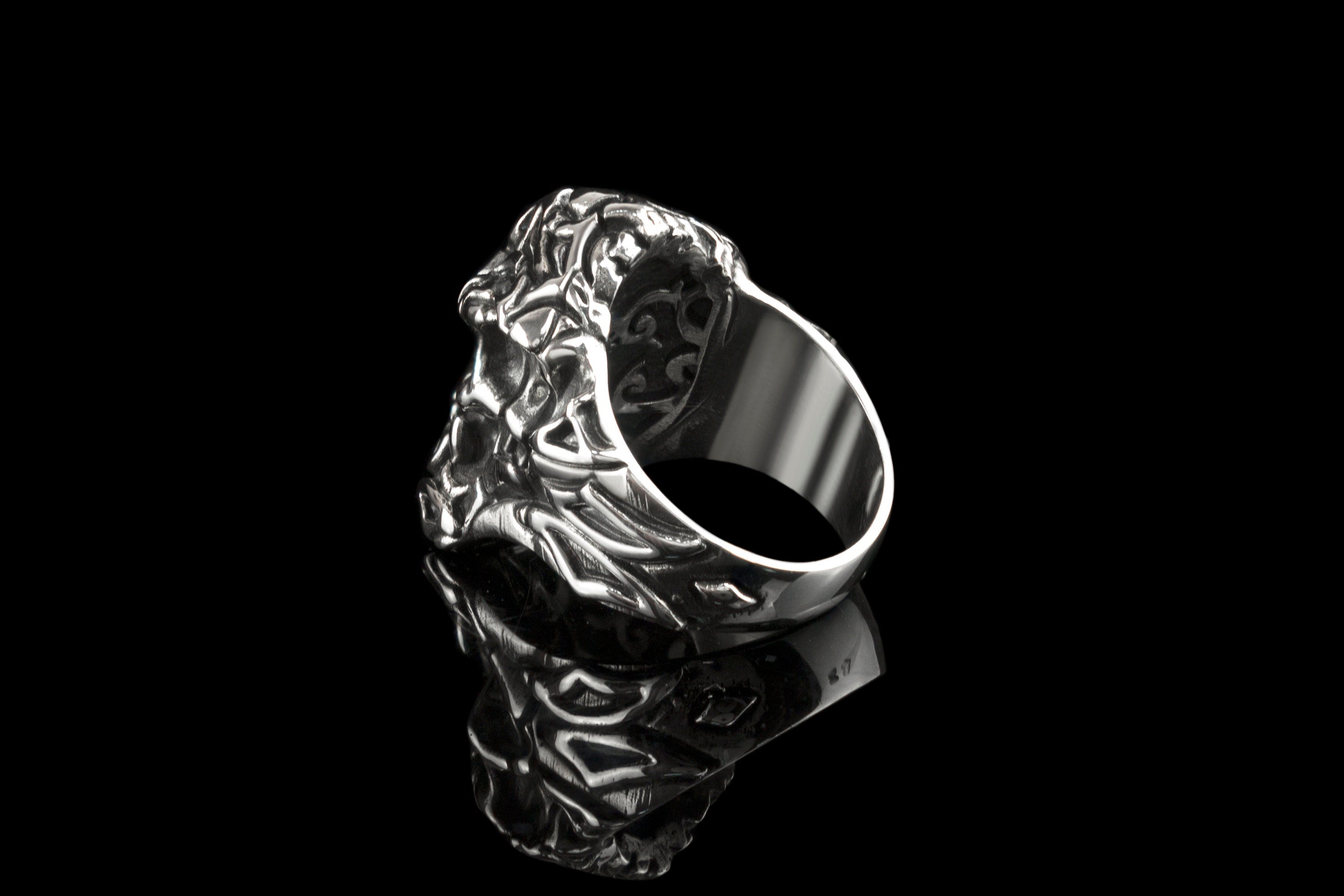 Skull ring Mexican skull ring  Brutal ring Skull jewelry Bernie Heavy ring Black skull ring Angry skull ring Skull jewelry