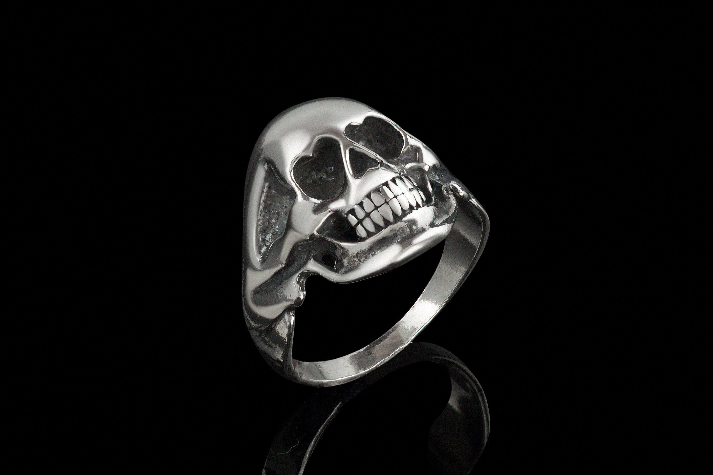 Skull ring Men's silver skull jewelry Biker accessories 12.5 size 13 size