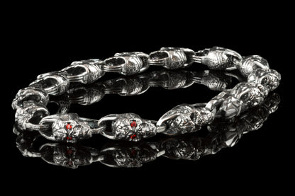 Skull bracelet Silver skull bracelet