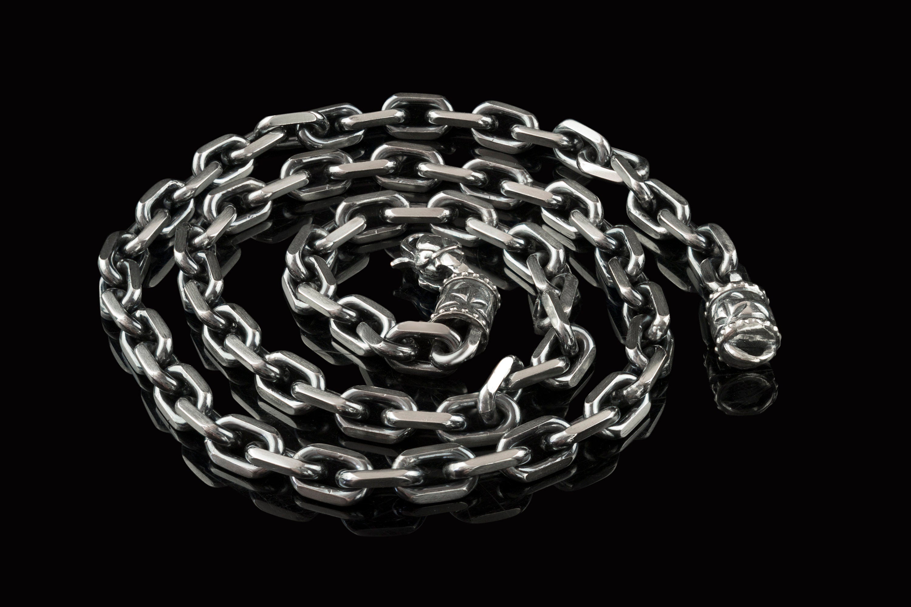 Anchor Chain Men's silver chain Heavy chain Oxidized chain silver chain Handmade silver jewelry