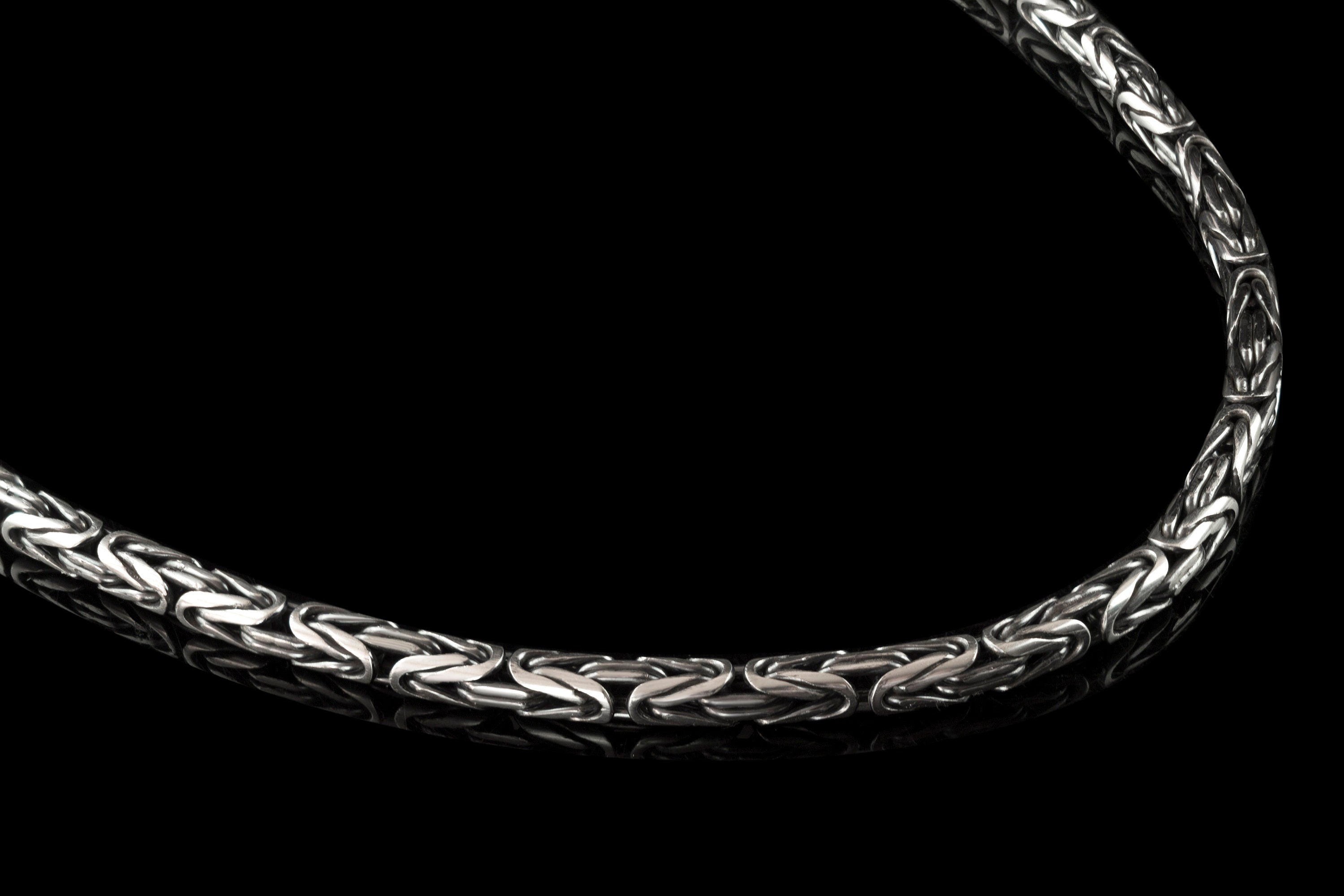 Oxidize chain  Byzantine Silver Chain Heavy Chain 5 mm Brutal silver necklace