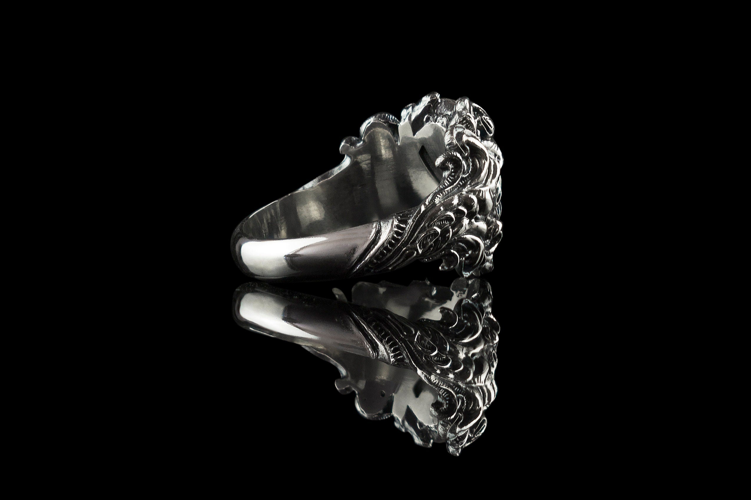 Silver skull ring Biker ring Skull jewelry Biker jewelry