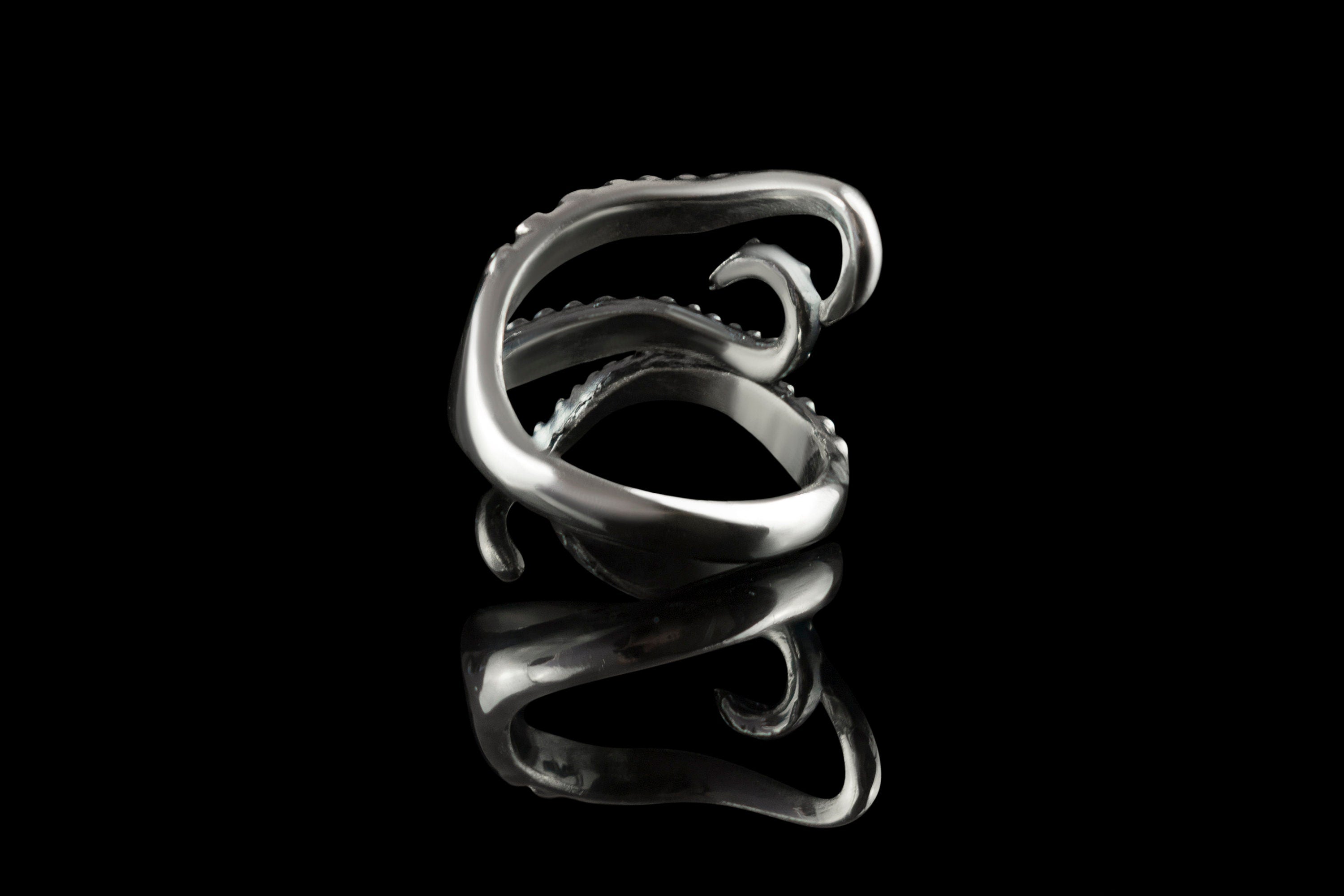 Silver octopus ring Statement ring Kraken ring Wrap ring Gothic silver ring  Kraken jewelry  Adjustable women's ring Tentacle