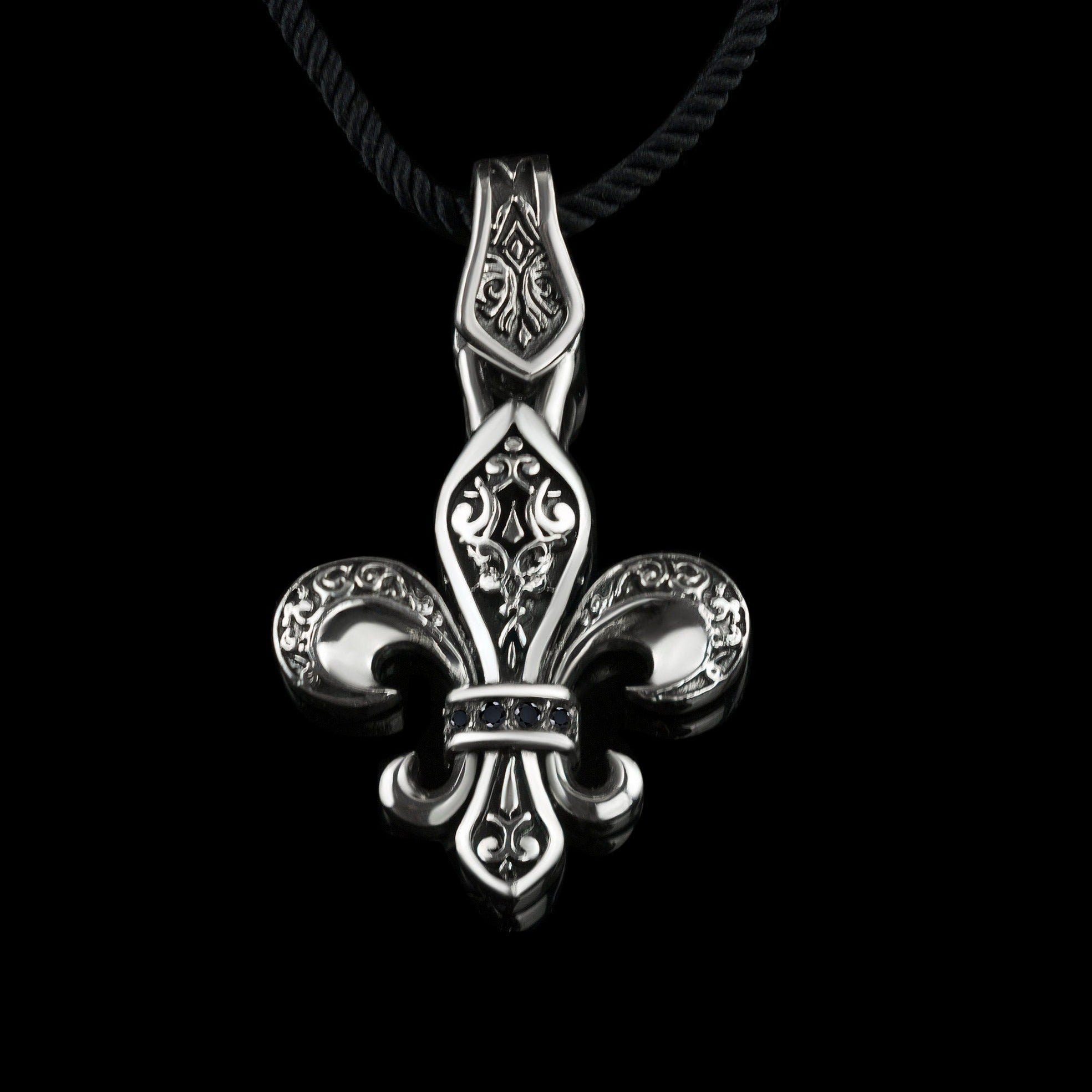 Fleur de lis pendant Fleur De Lis Charm Men's silver pendant