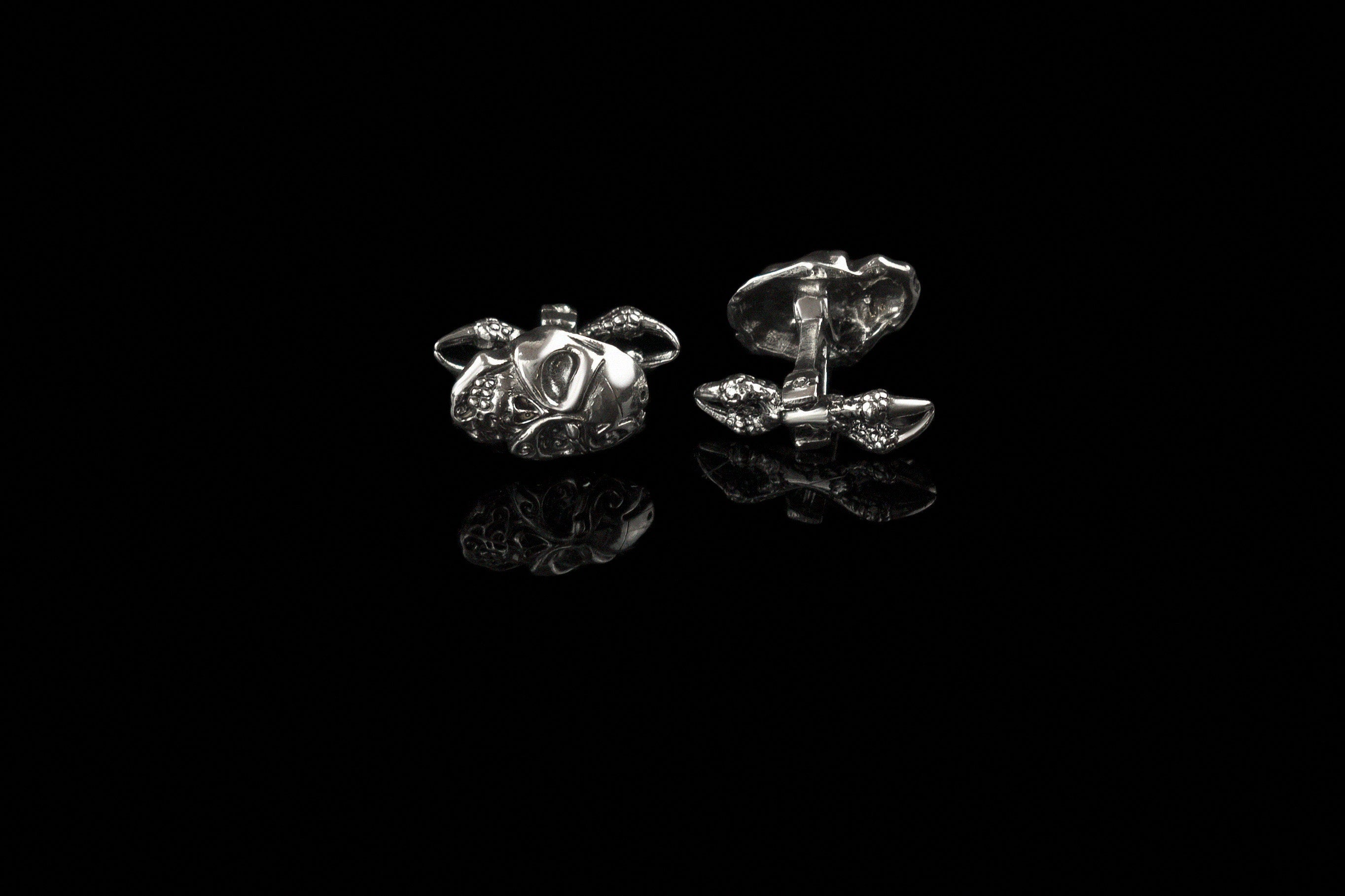 Sterling silver Skull cufflinks  Skull Accessories silver cufflinks for men's