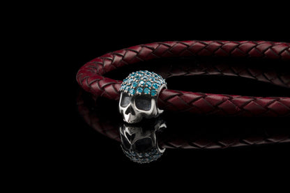 Silver skull charm Skull bead Silver skull charm Charm Bead for Bracelet Pendant