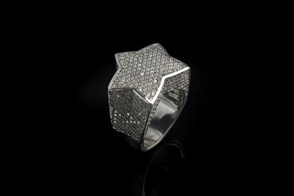 Gemstones women's ring Star ring Celestial Silver star ring Dimond gemstones ring Asterism ring