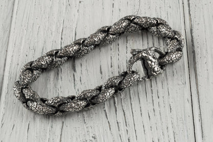 Heavy silver bracelet Brutal bracelet  Biker jewelry Anchor