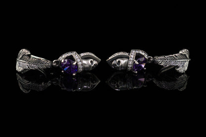Silver skull earrings Goth jewelry Skull jewelry Skull earrings