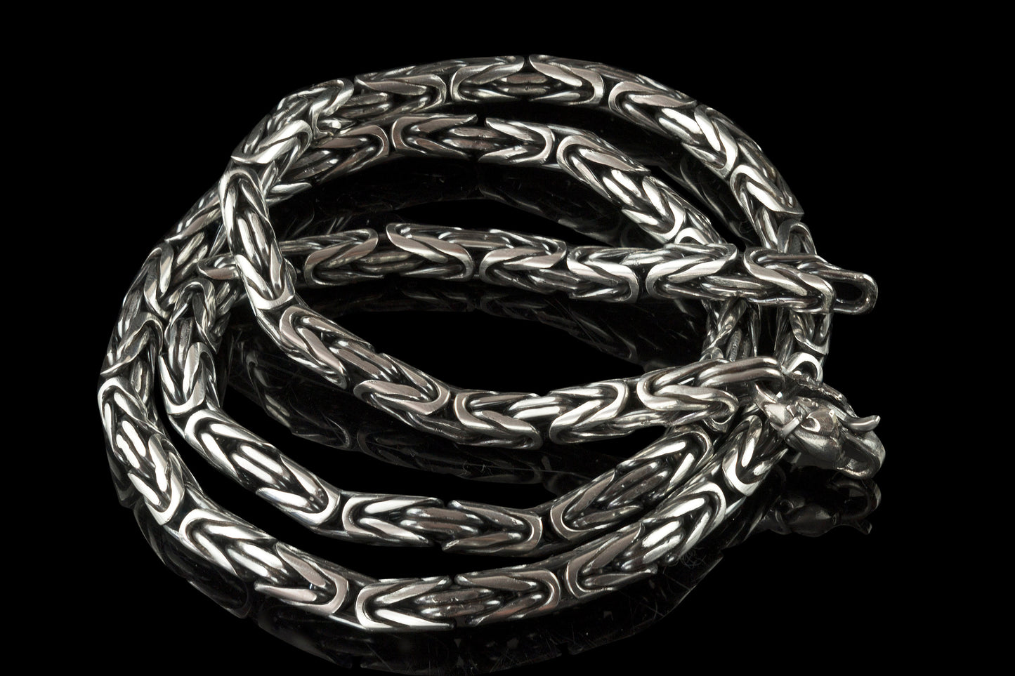 Oxidize chain  Byzantine Silver Chain Heavy Chain 5 mm Brutal silver necklace