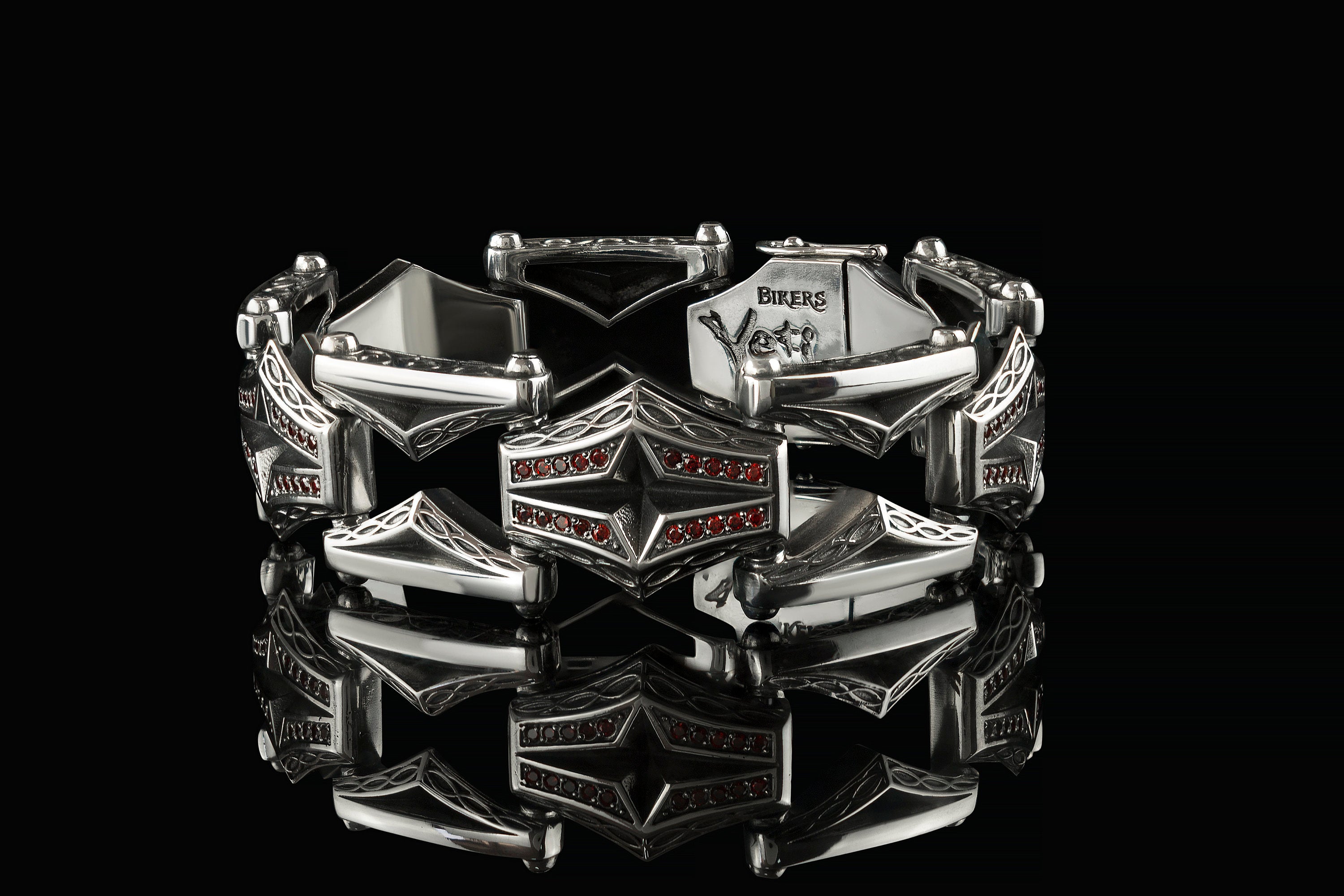 Biker bracelet Brutal jewelry Men's silver bracelet "Success is never blamed"