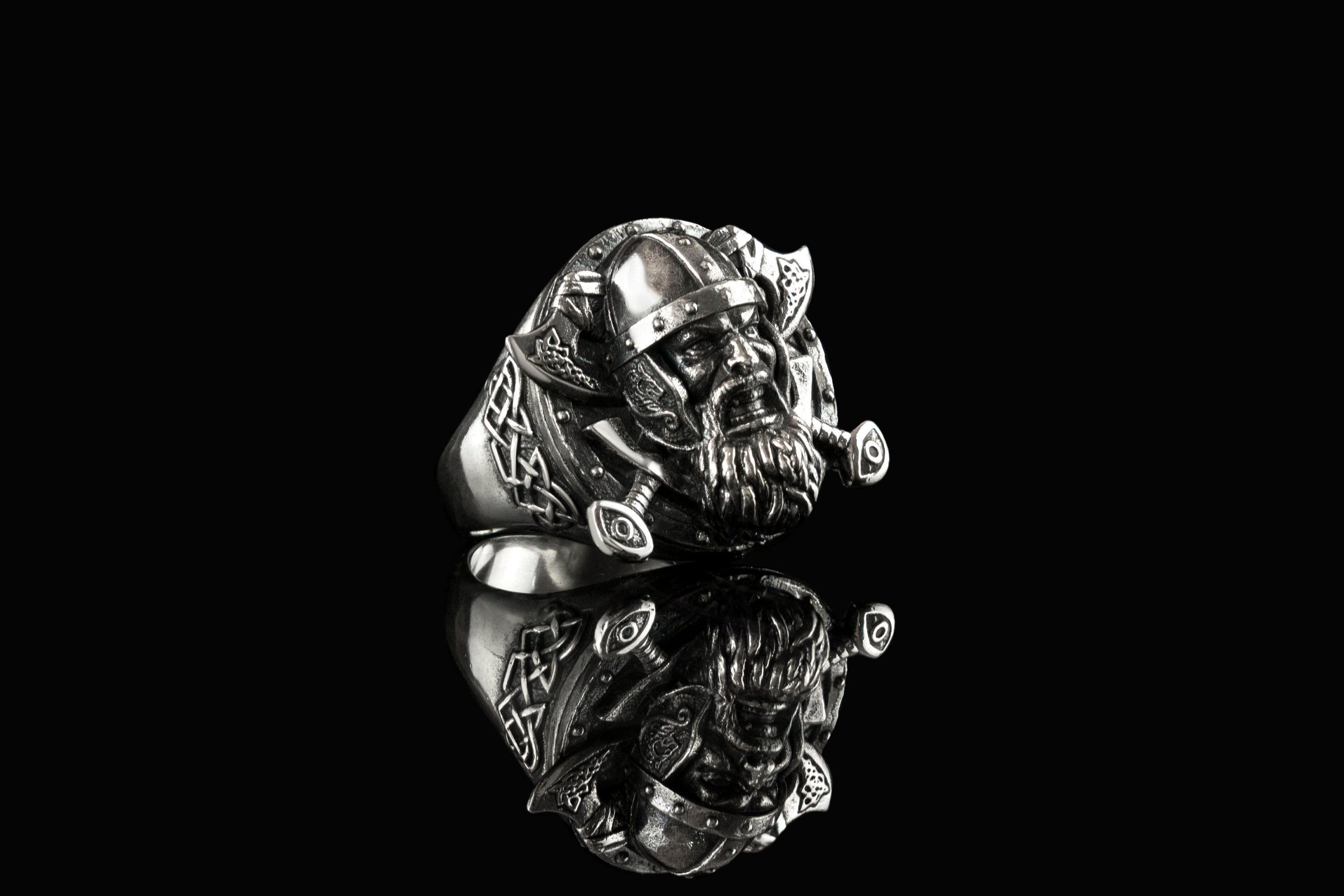 Thor ring  Silver Viking ring Celtic silver ring  Thor hammer ring Gorm ring