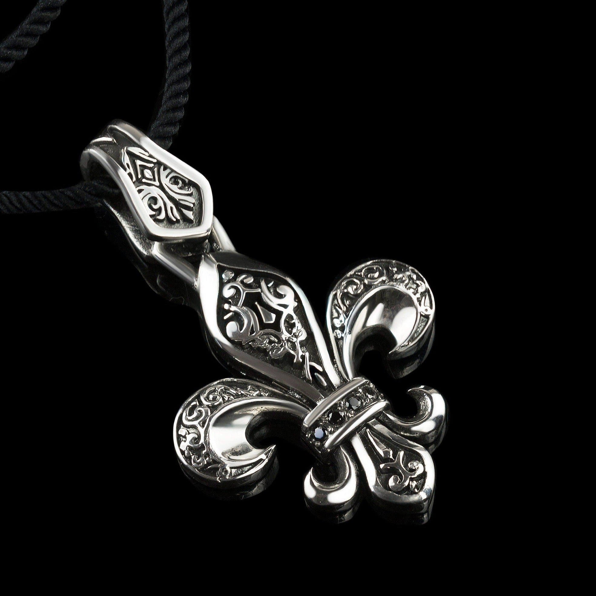 Fleur de lis pendant Fleur De Lis Charm Men's silver pendant