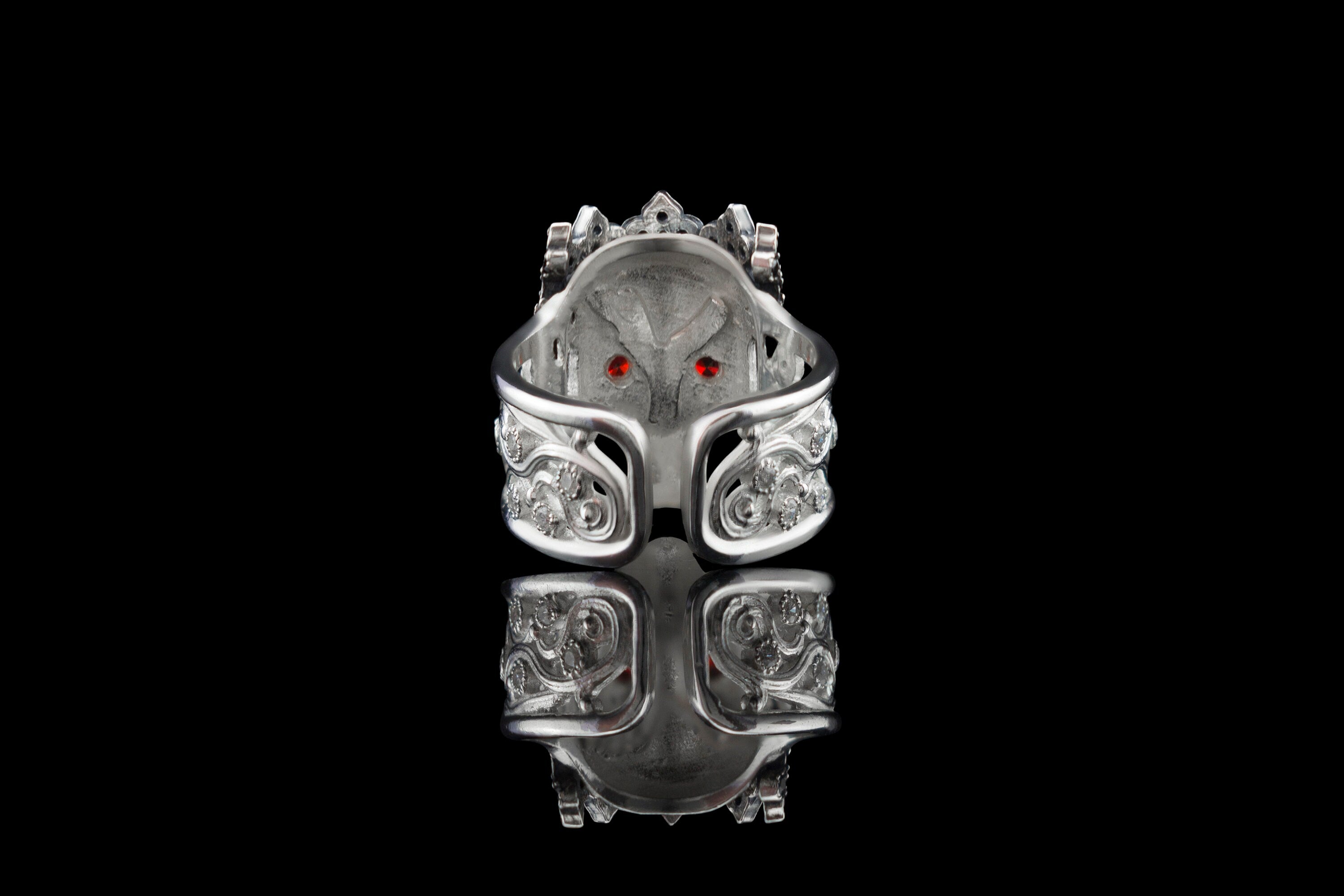 Skull women's ring Santa Muerte Silver skull jewelry Skulls queen