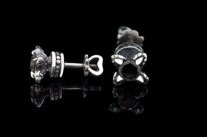 Silver stud Gothic studs Women studs with gems