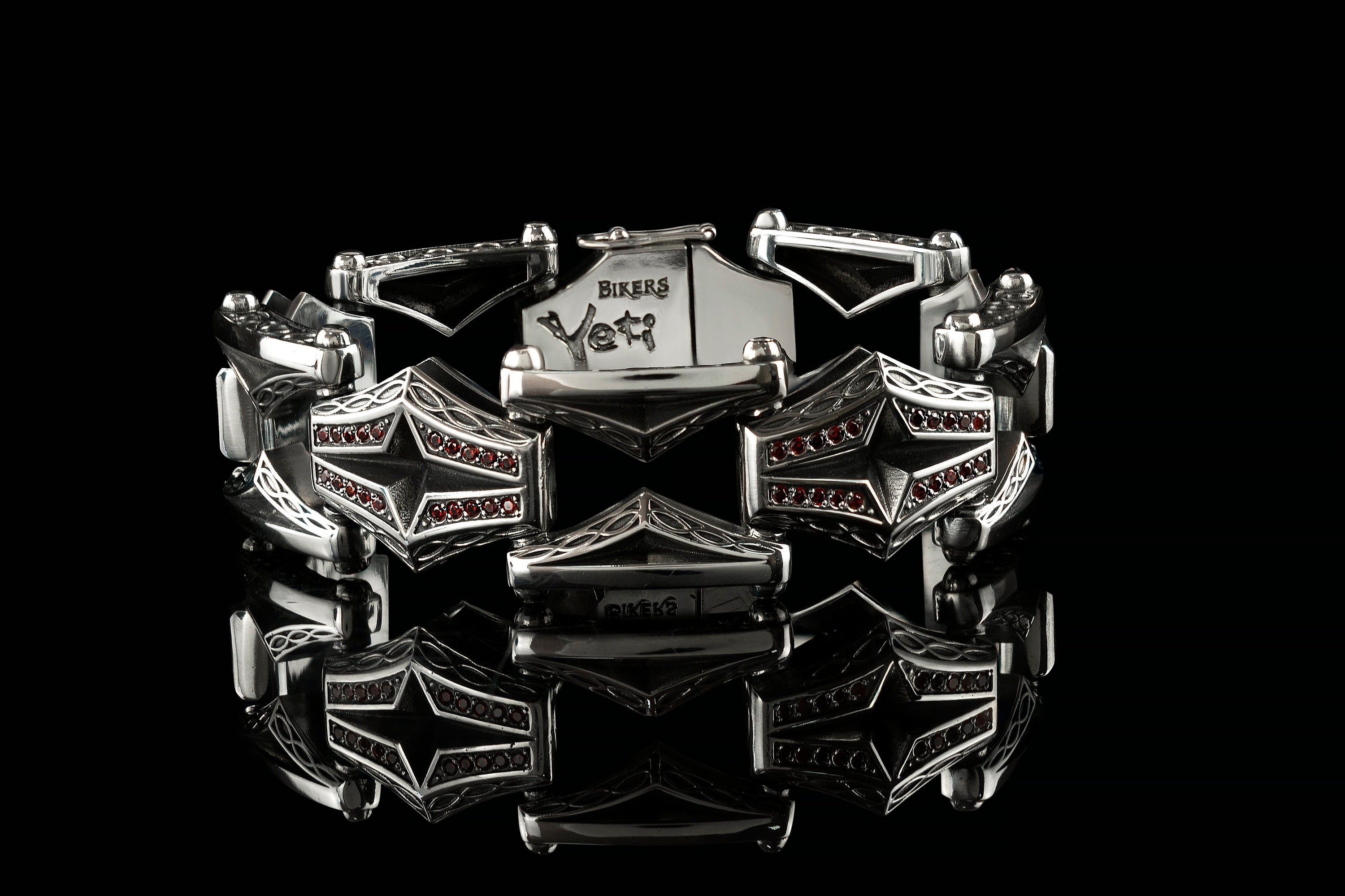 Biker bracelet Brutal jewelry Men's silver bracelet "Success is never blamed"