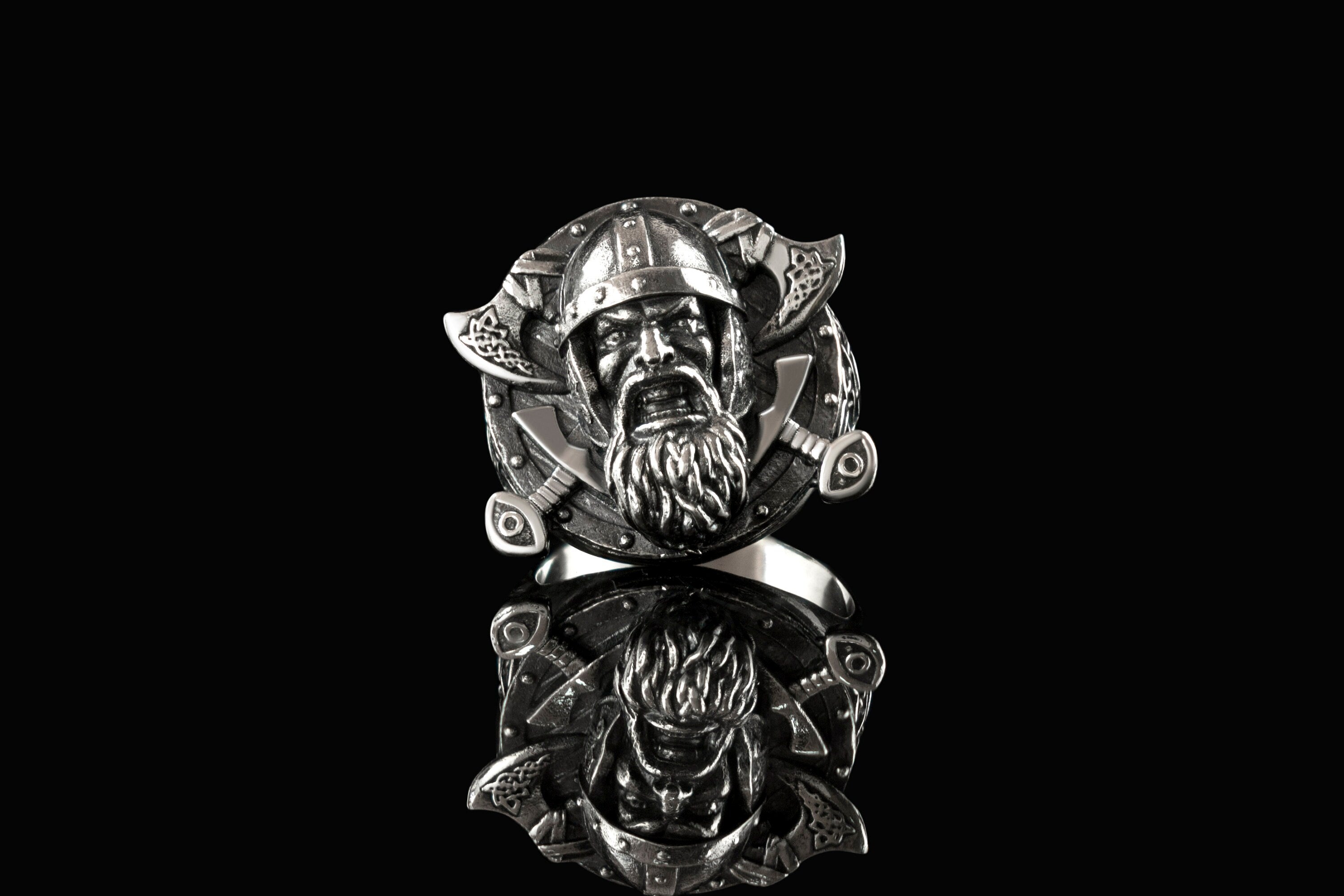 Thor ring  Silver Viking ring Celtic silver ring  Thor hammer ring Gorm ring