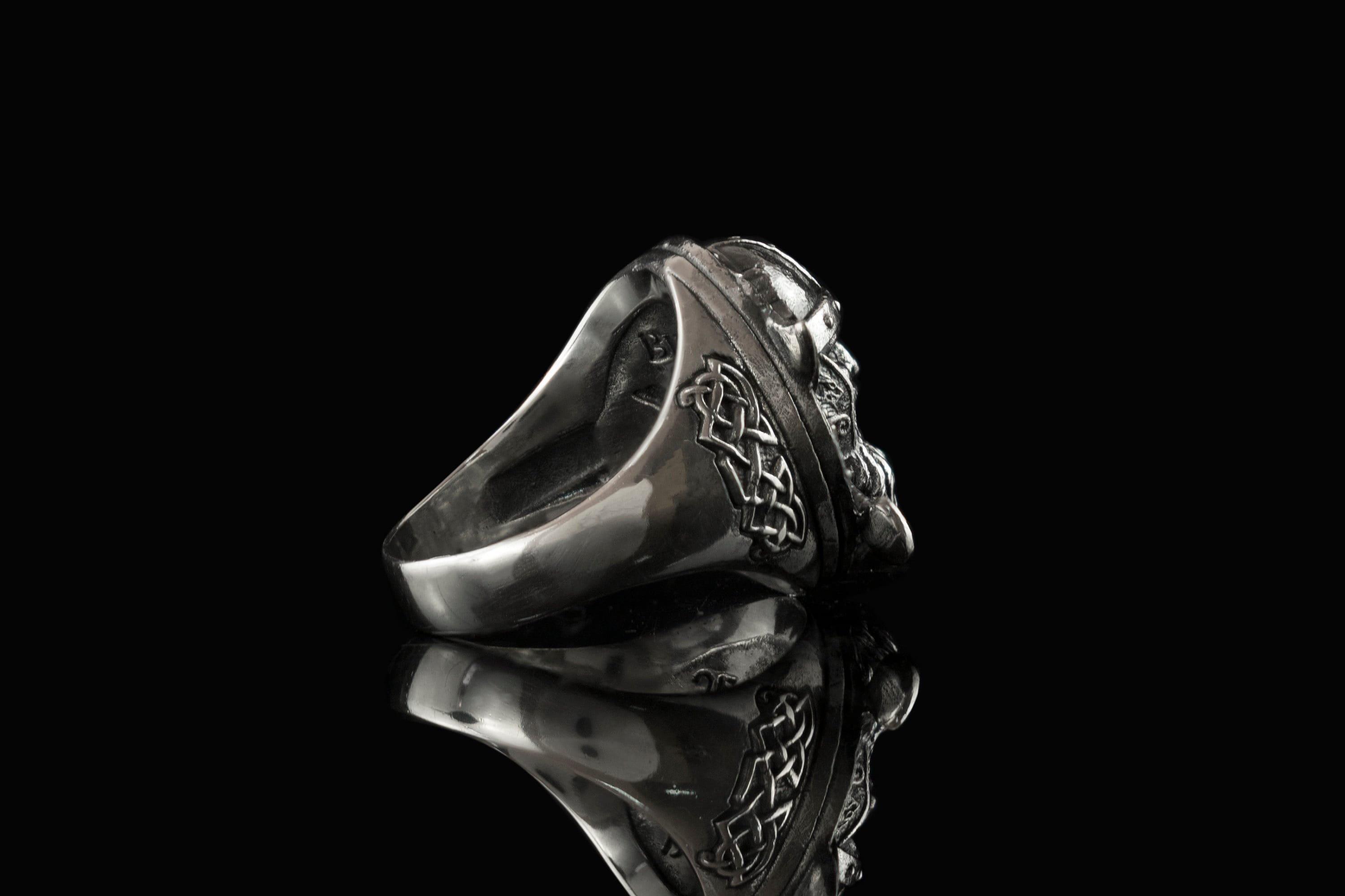 Thor ring  Silver Viking ring Celtic silver ring  Thor hammer ring Gorm ring