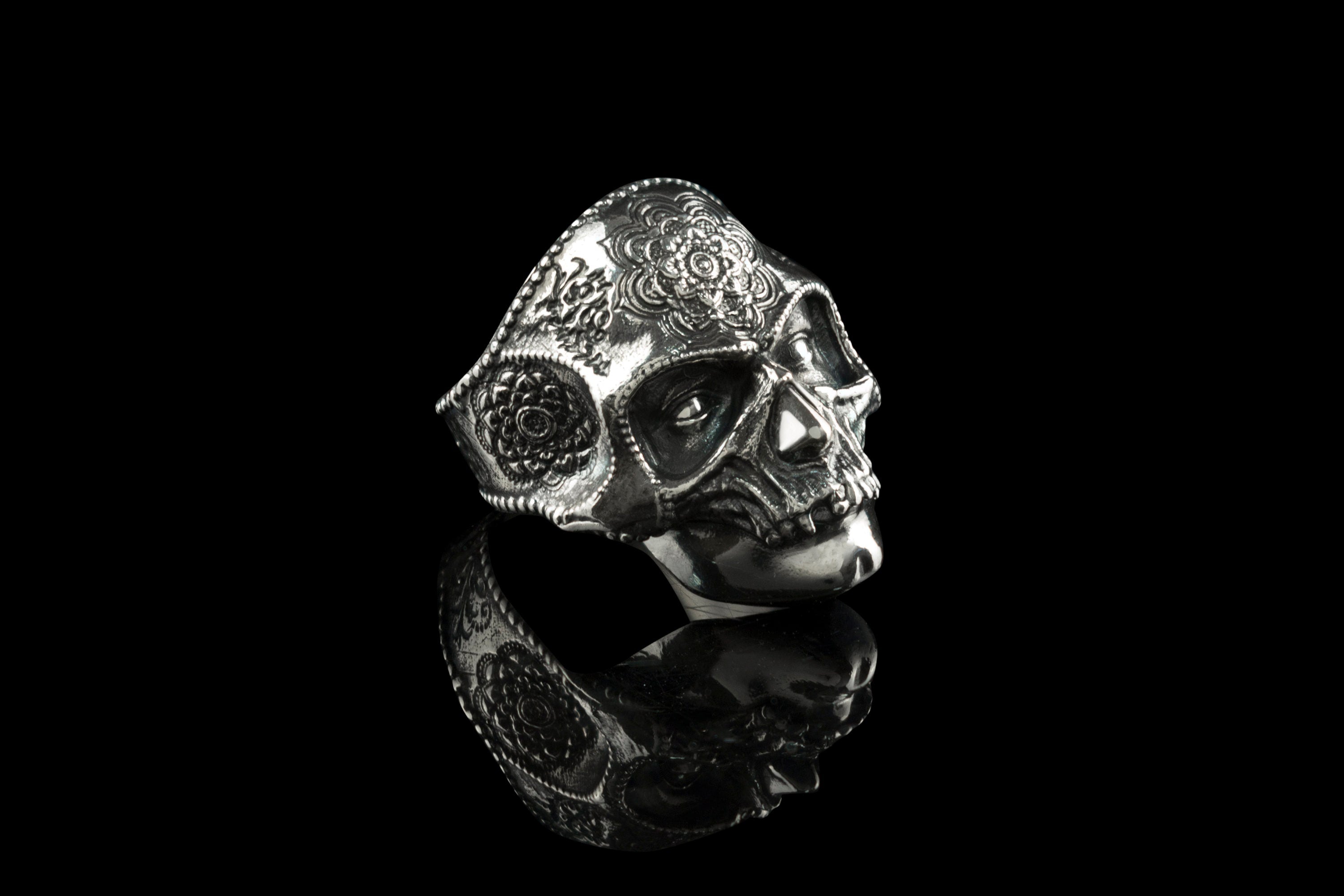 Silver ring  Witch Silver witches jewelry Gothic ring Skull women's ring Skull jewelry Gothic jewelry