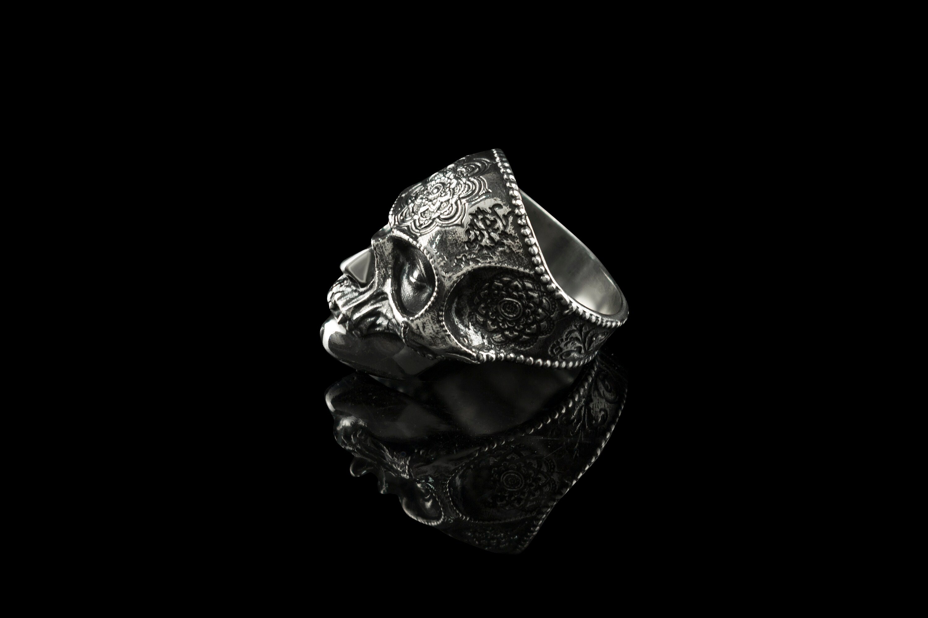 Silver ring  Witch Silver witches jewelry Gothic ring Skull women's ring Skull jewelry Gothic jewelry