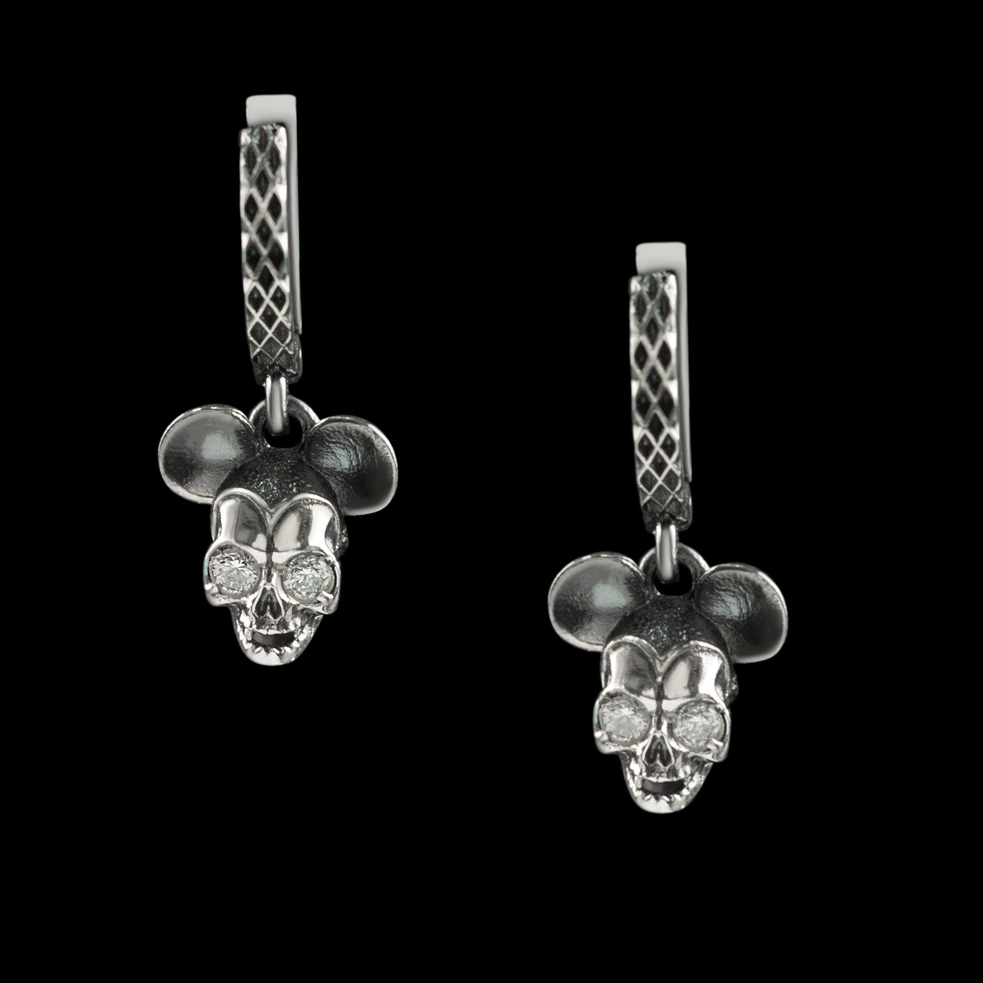 Skull earrings Mouse Movies jewelry Women's skull earrings Skull jewelry for women