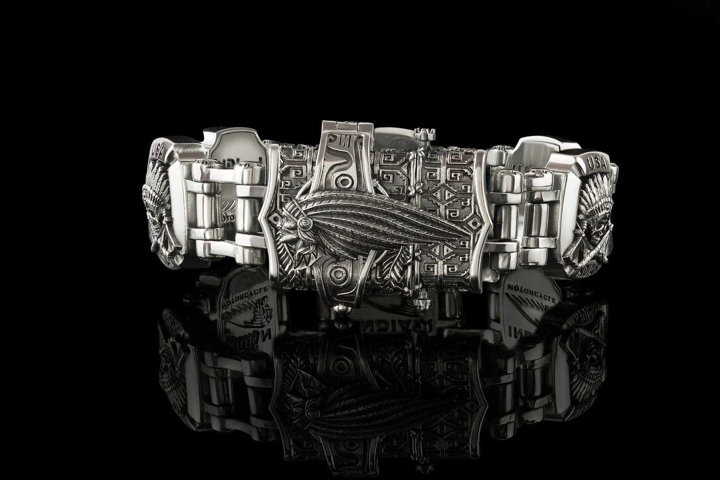 Motorcycle Indian Bracelet Native American Chief