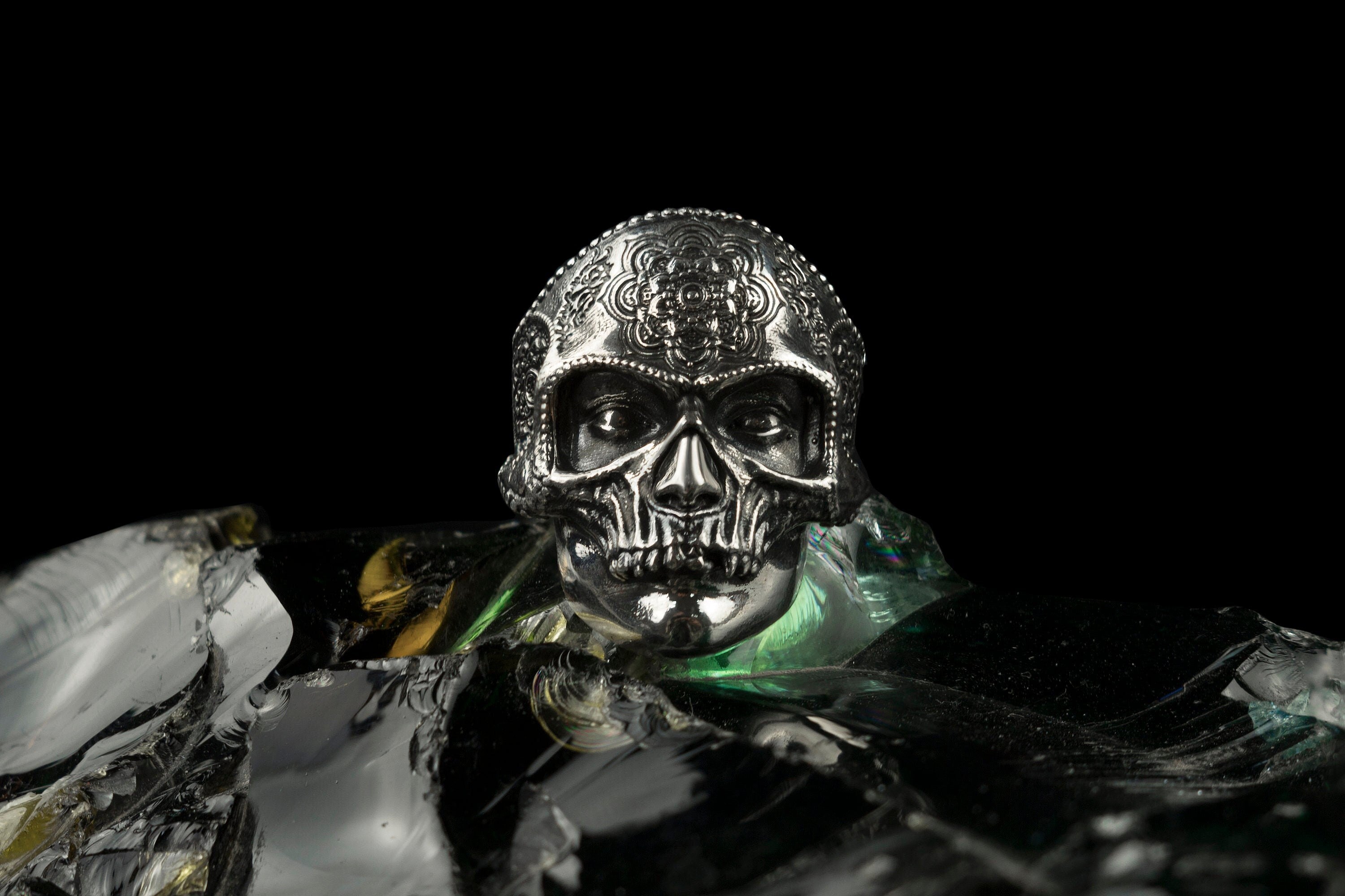 Silver ring  Witch Silver witches jewelry Gothic ring Skull women's ring Skull jewelry Gothic jewelry