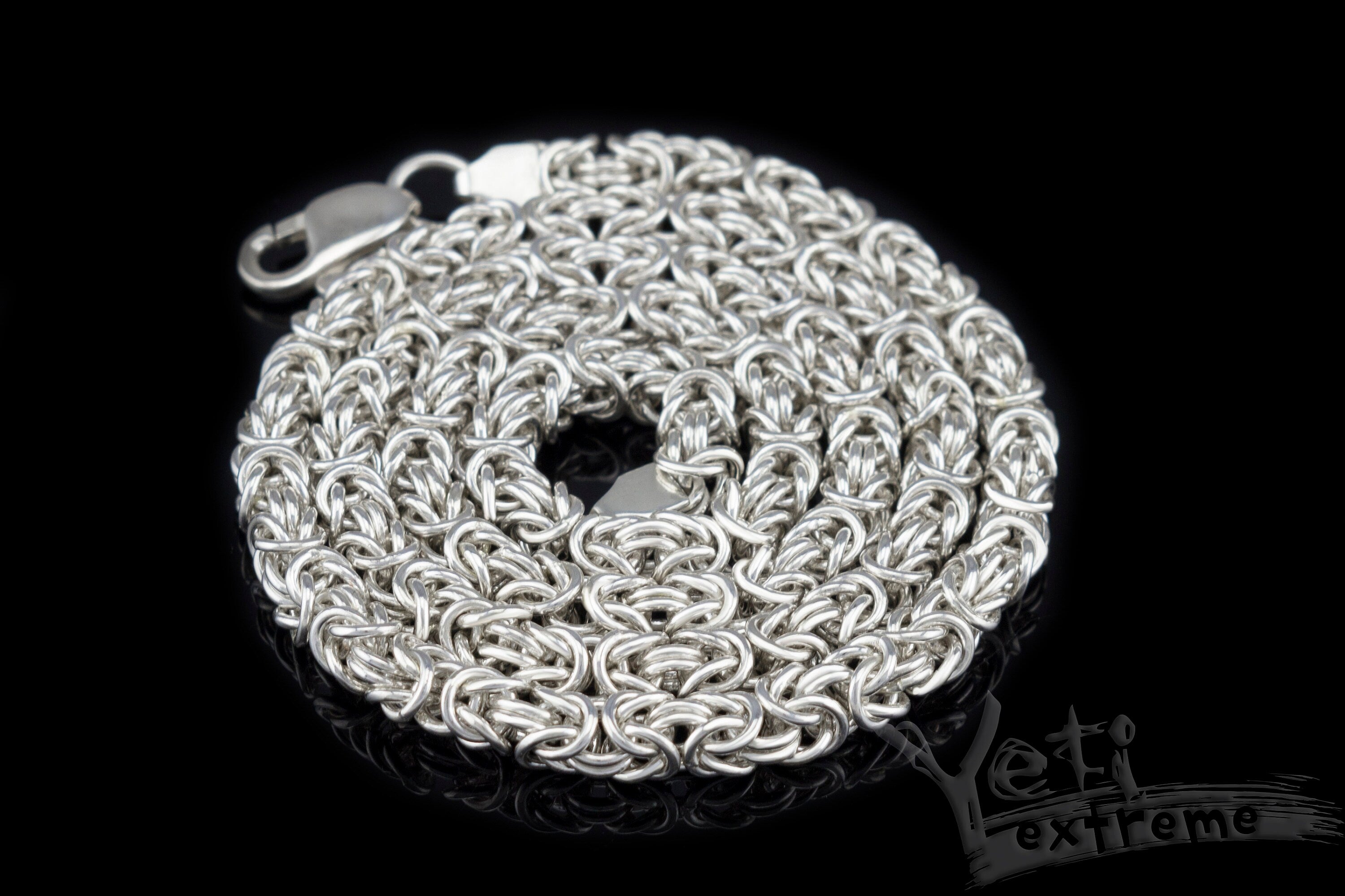 Men's silver chain Handmade silver chain 8 mm Heavy silver chain Biker jewelry