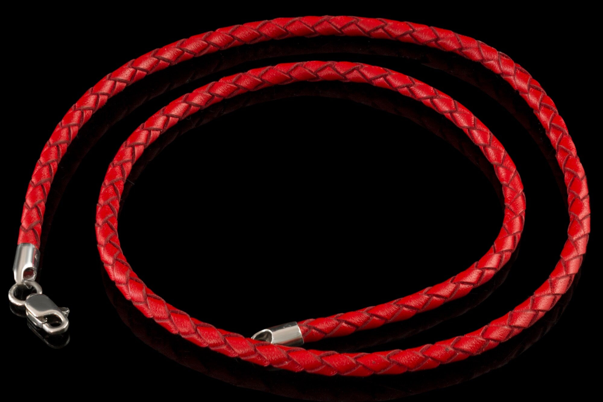 Leather necklace Red leather cord