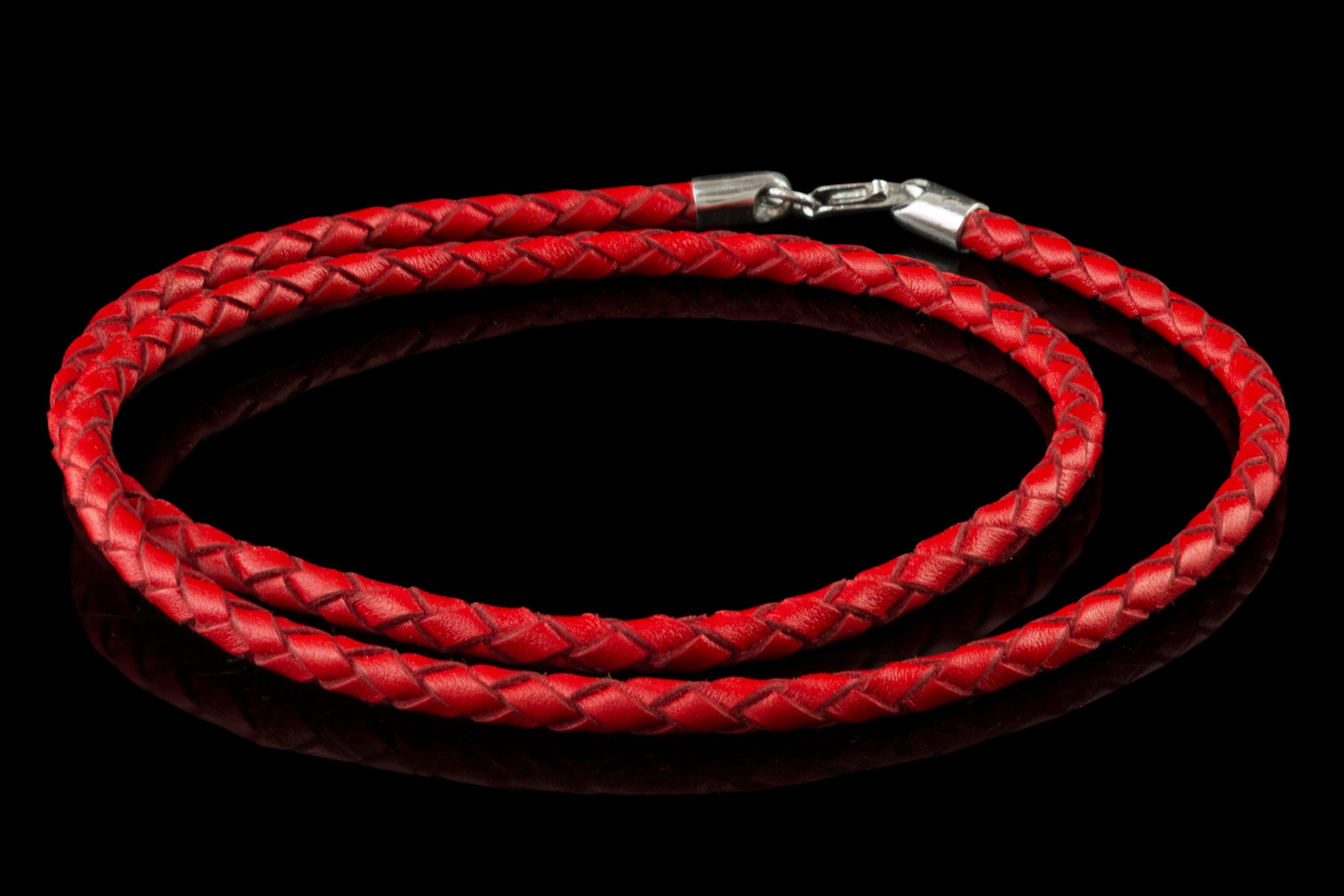 Leather necklace Red leather cord