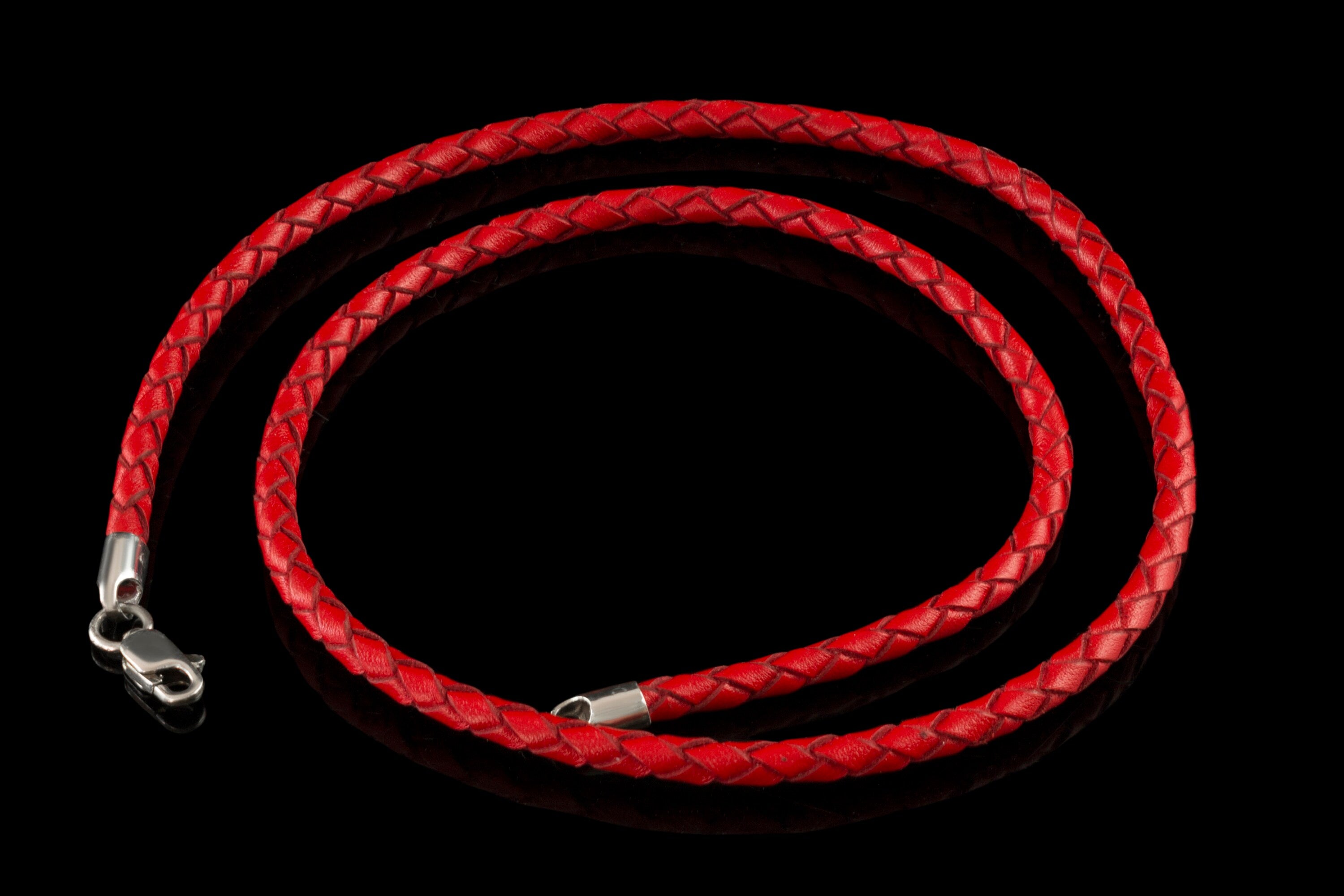 Leather necklace Red leather cord