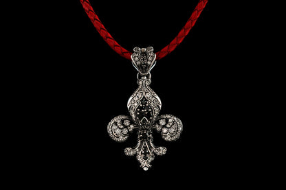 Women's pendant Fleur de lis French lily pendant Fleur de lis jewelry Heraldic jewelry