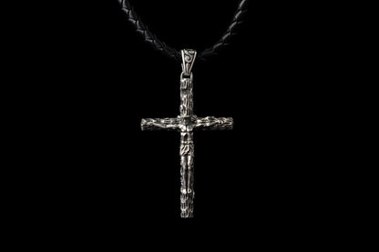 Crucifix Jesus  pendant Heavy silver cross