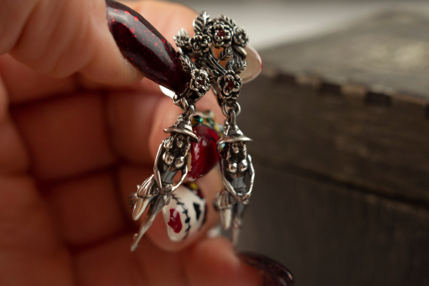 Witch earrings Silver Hex jewelry Witches