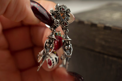 Witch earrings Silver Hex jewelry Witches