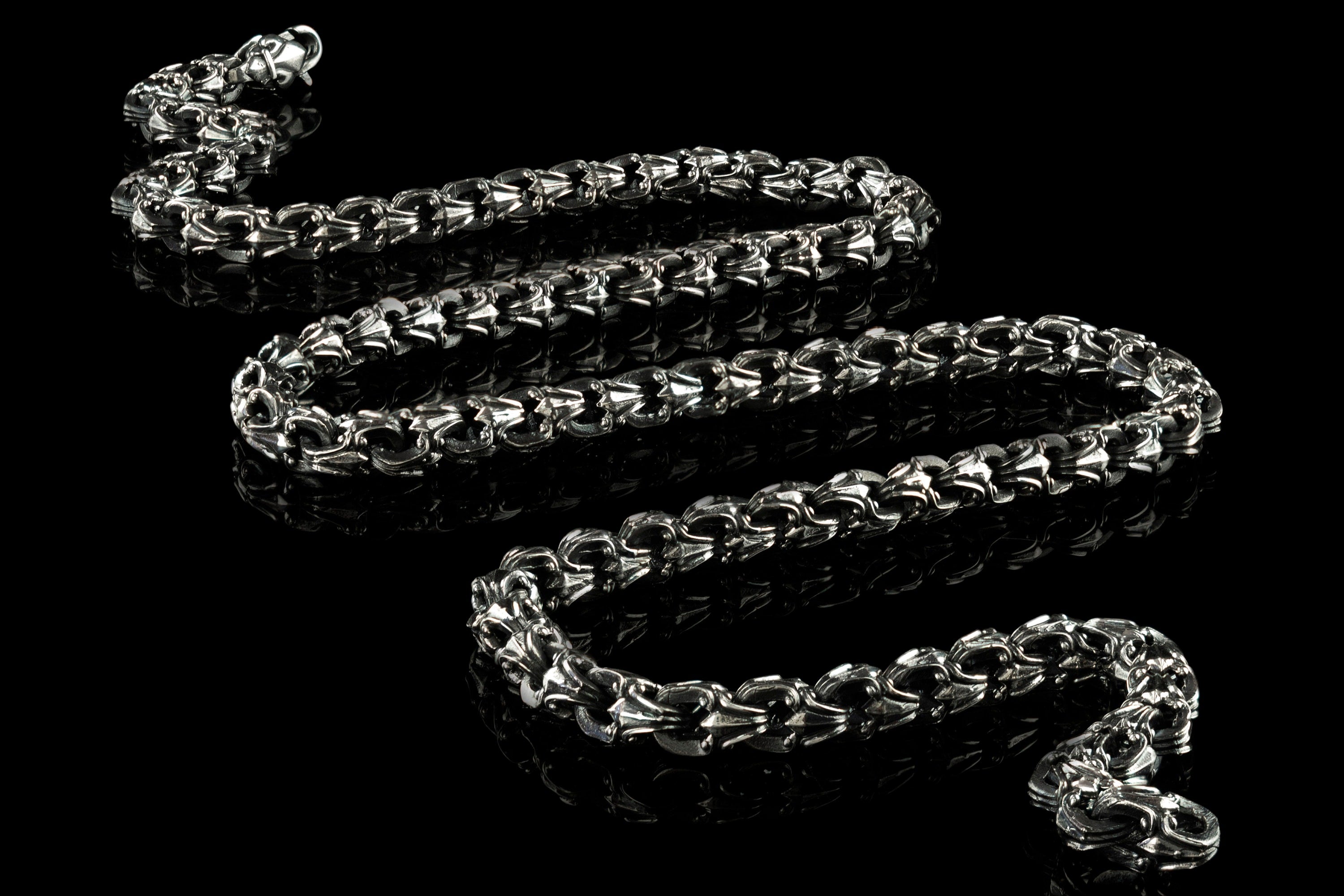 link necklace chain for men Silver chain Link necklace chain Men's necklace