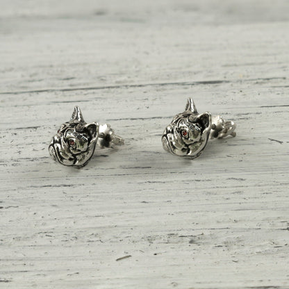 French Bulldog studs earrings  Dogs jewelry screw back