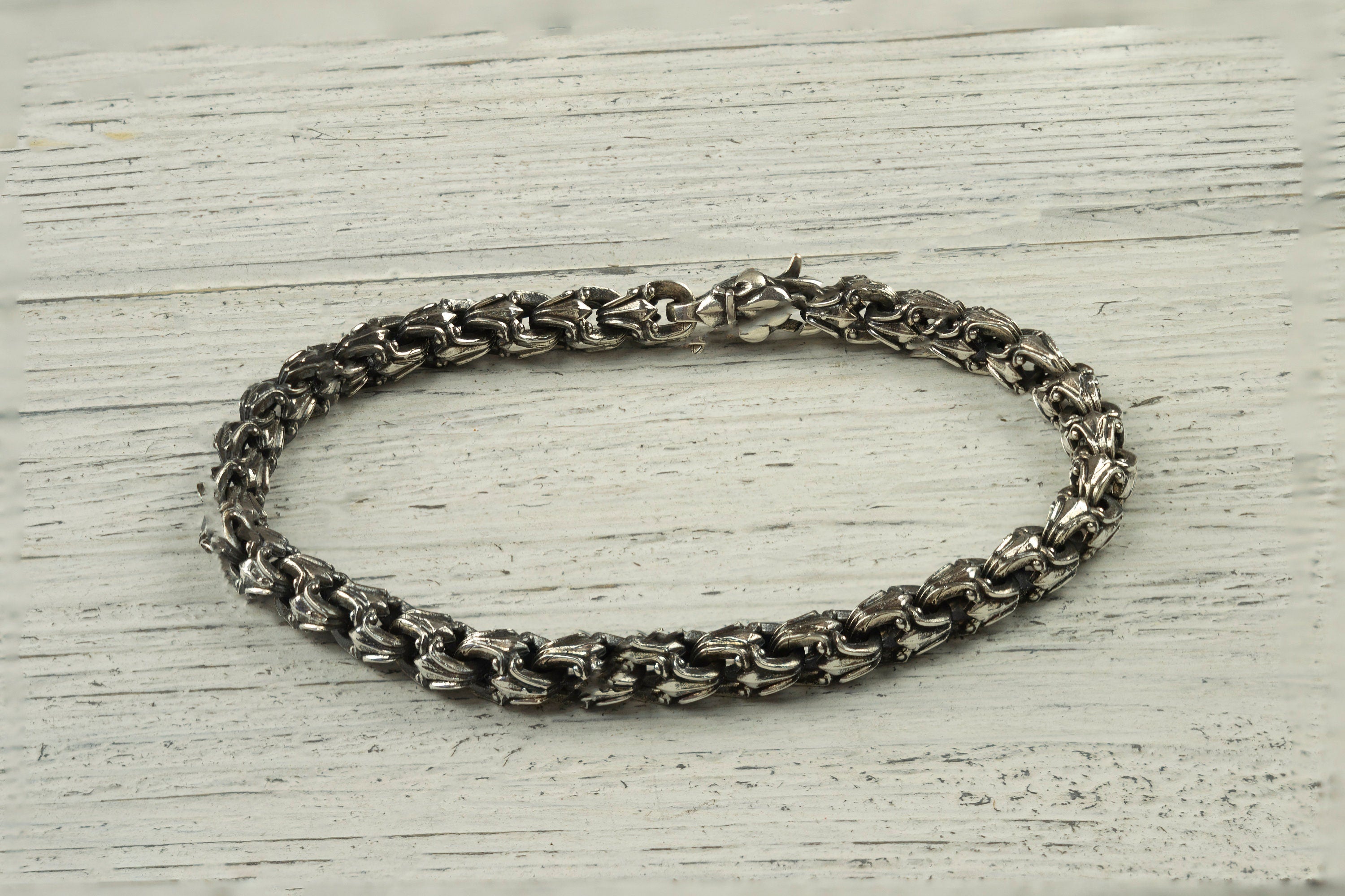 Sterling silver bracelet Chains silver bracelet  Thick Link Chain Bracelet