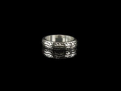 Motorcycle ring Silver 925 Biker ring Motorcycle tire ring Gift for biker