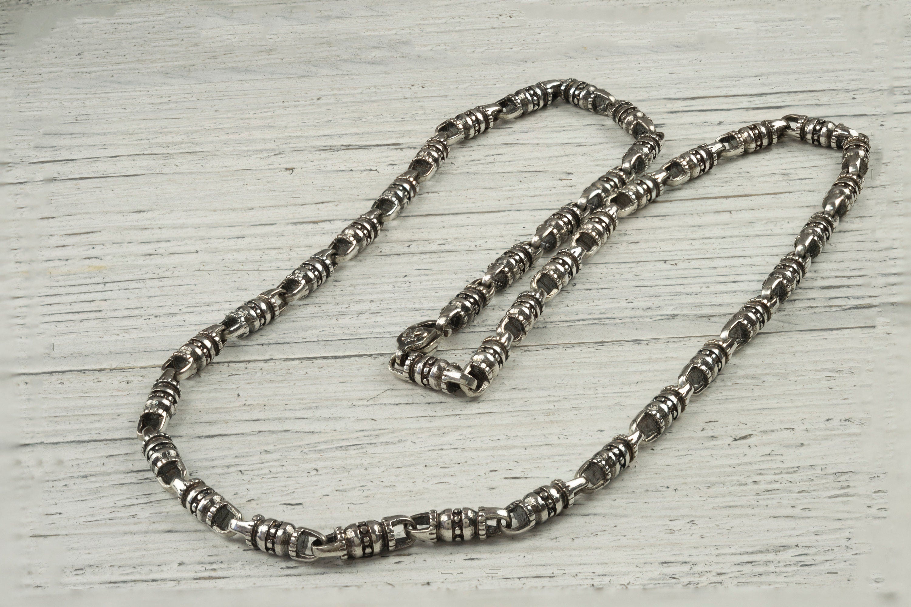 Men's Heavy chain  Sterling Silver Chain Sterling silver chain 5 mm Men's jewelry