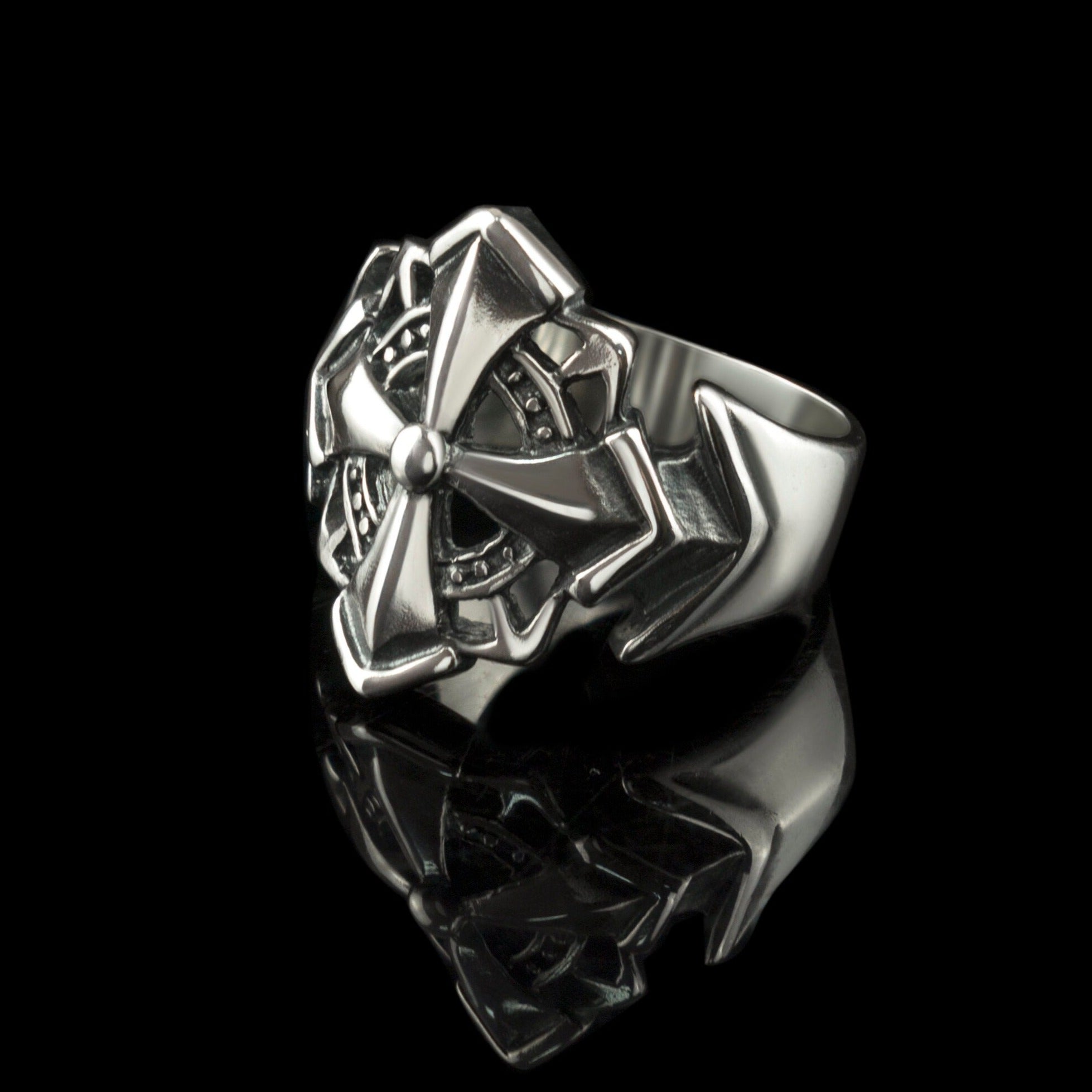 Cross ring 925 sterling silver Signet Cross Men's Ring Knights Templar Ring