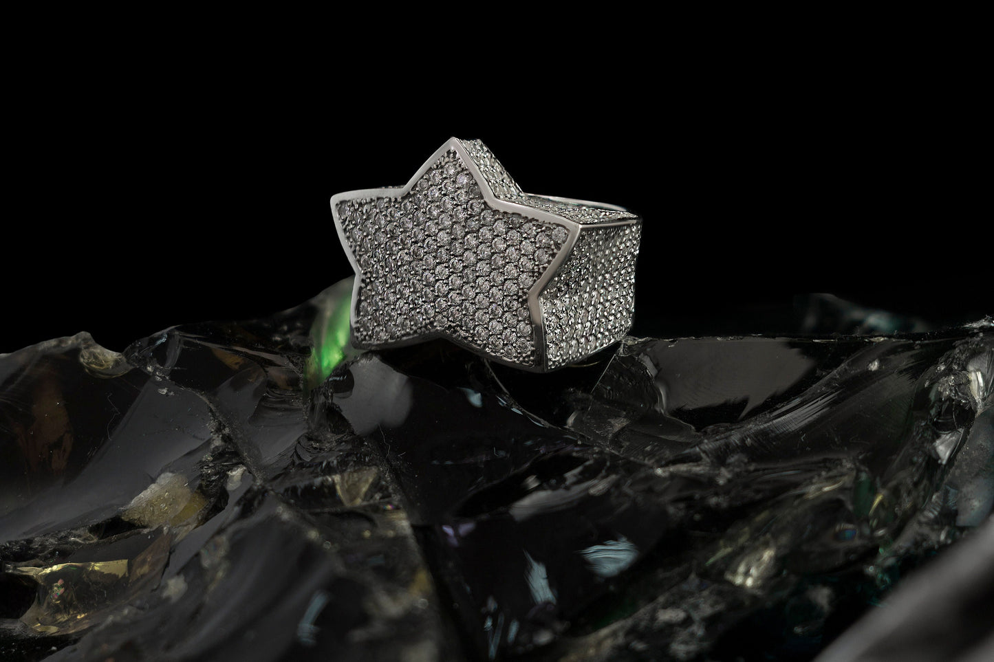 Gemstones women's ring Star ring Celestial Silver star ring Dimond gemstones ring Asterism ring