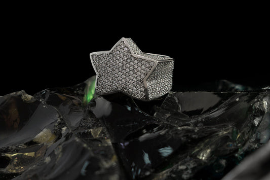 Gemstones women's ring Star ring Celestial Silver star ring Dimond gemstones ring Asterism ring