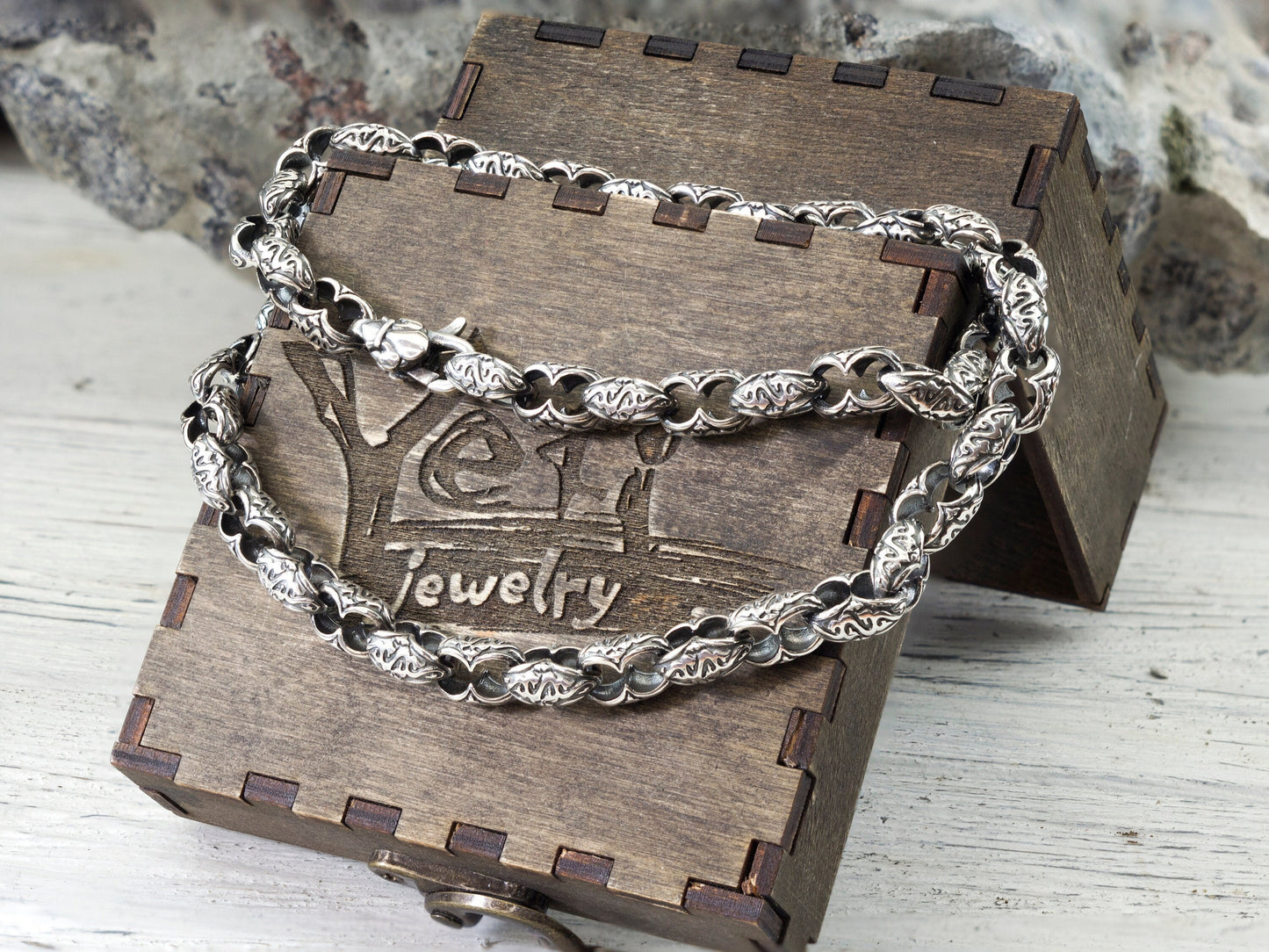 Heavy silver chain Biker chain Sterling silver 925 Brutal necklace Massive chain