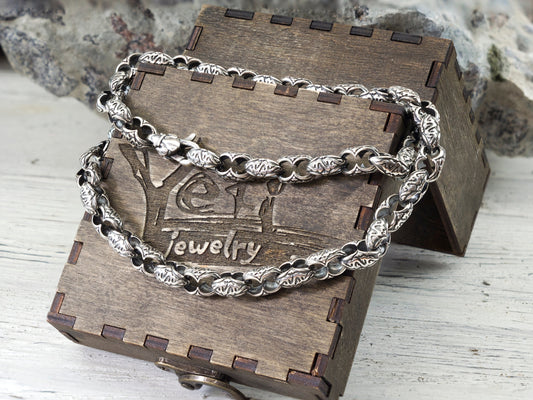 Heavy silver chain Biker chain Sterling silver 925 Brutal necklace Massive chain