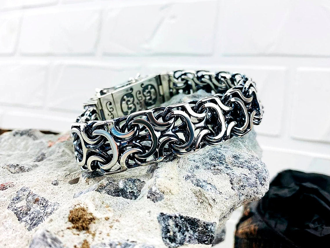 Huge silver bracelet Kardinal bracelet Handmade silver bracelet Heavy bracelet